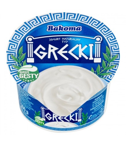 JOGURT NATURALNY GRECKI 170G BAKOMA [2023-09-22 01:05:27]