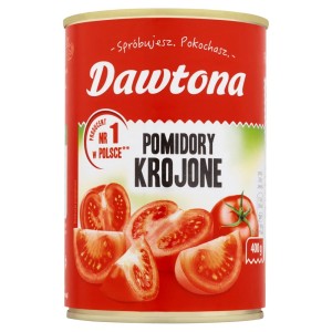 POMIDORY BEZ SKÓRKI KROJONE 400G DAWTONA