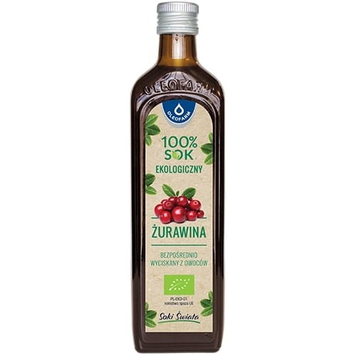 SOK ŻURAWINA 100% 490ML OLEOFARM [2023-01-31 01:45:22]